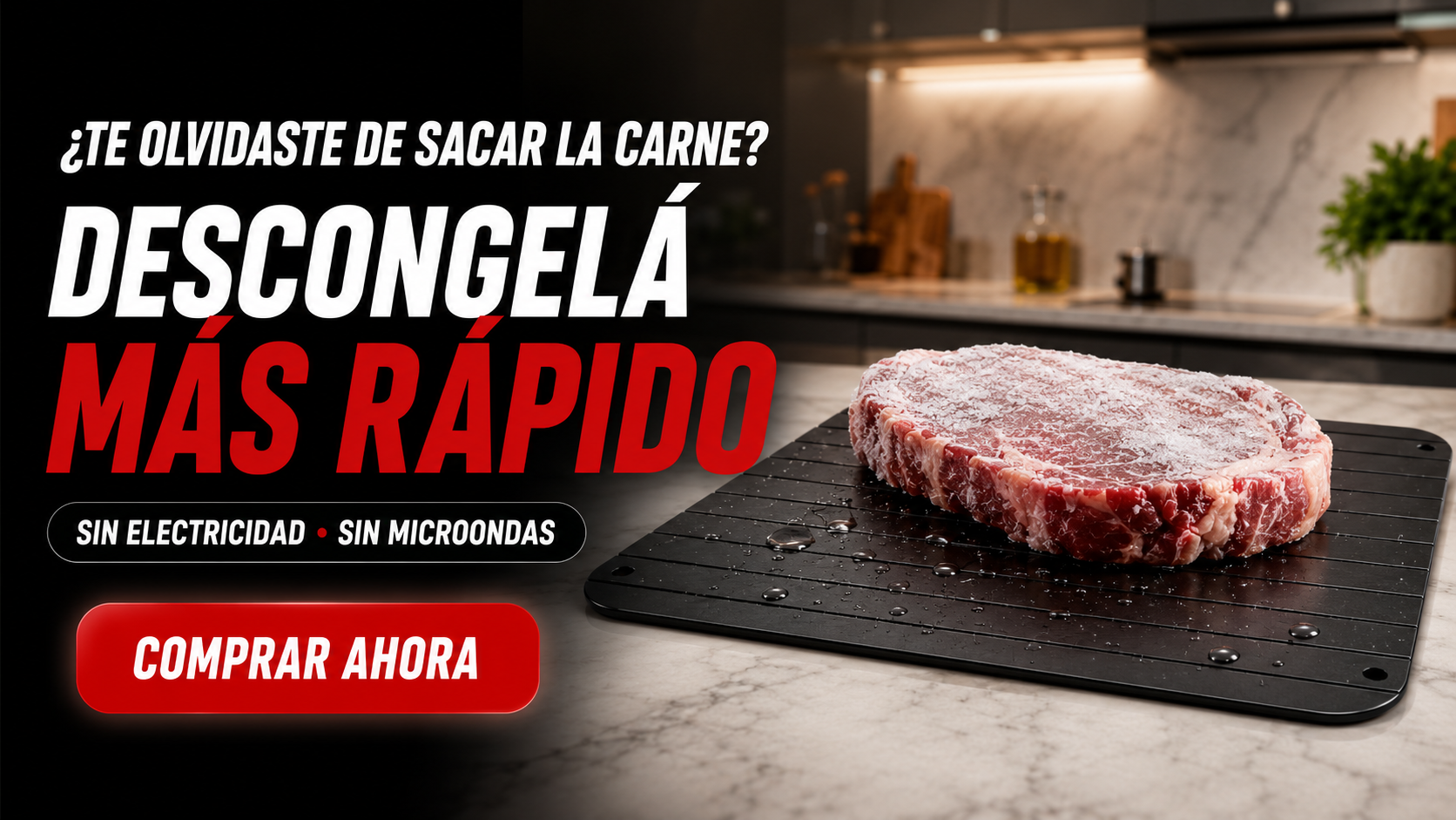Descongelá más rápido sin electricidad ni microondas con la tabla descongeladora