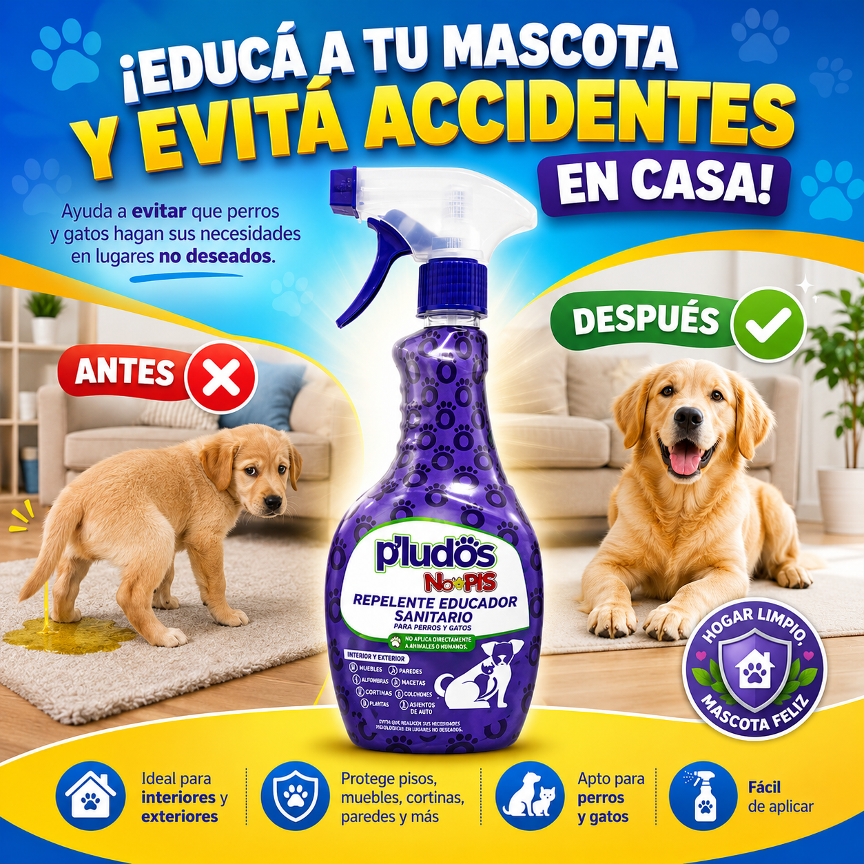 Spray Educador Sanitario para Perros y Gatos